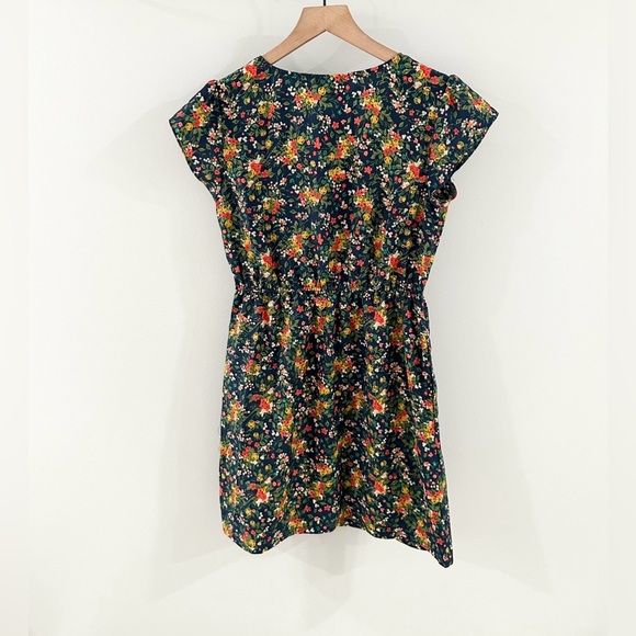 Tucker For Target Short Sleeve Floral Dress Navy Size Medium - Picture 6 of 6